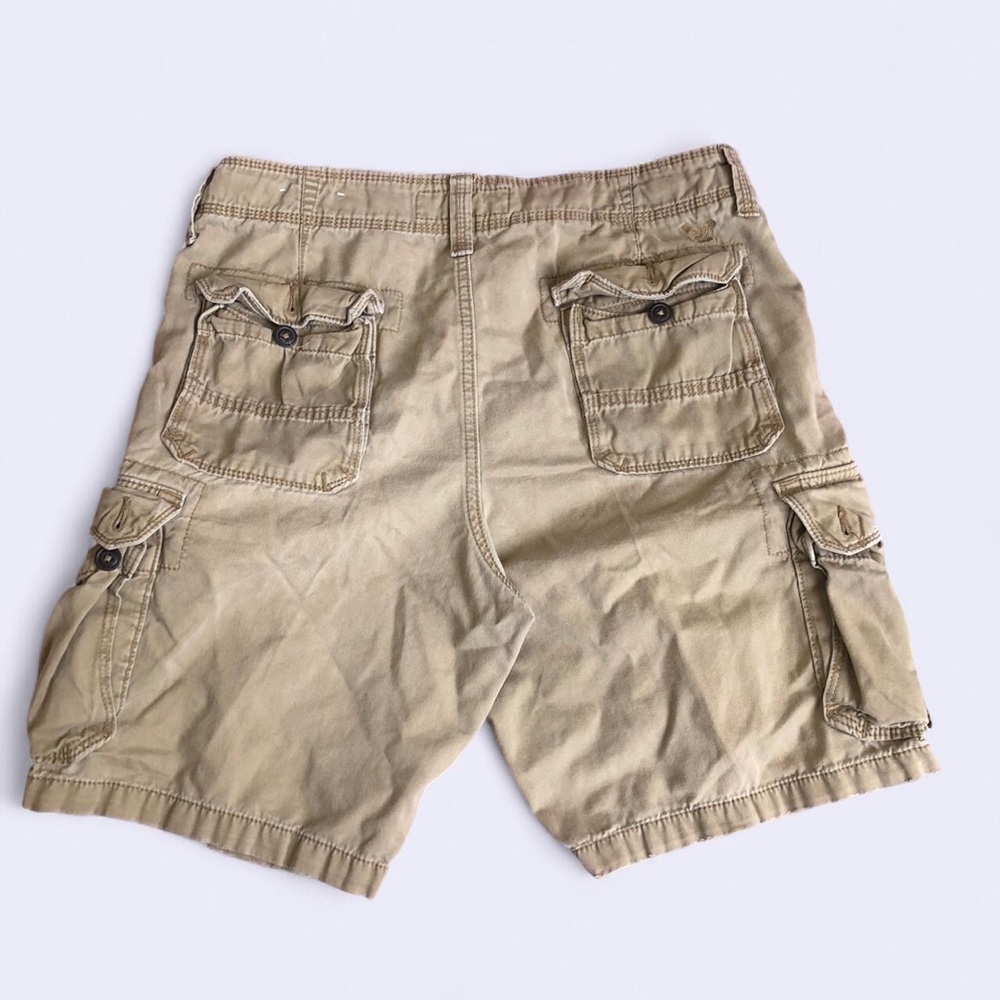 American Eagle Y2K Cargo Shorts Utility Streetwear Baggy Khaki Gorp Vintage 2000